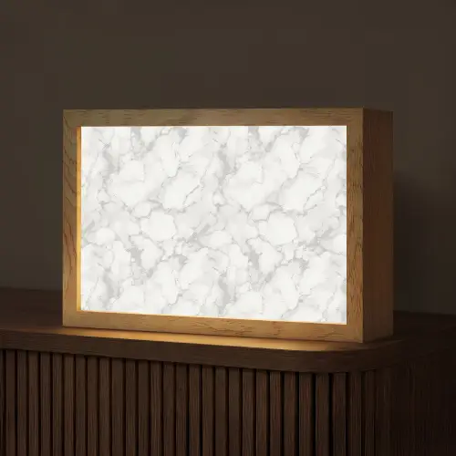 Wit - Marmer - Grijs Light Box met kabel (Tafellamp) klein 924 -z3d_website