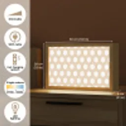 Wit - Patroon - Symmetrisch - Modern Light Box met kabel (Tafellamp) klein 924 -USP_EN