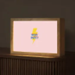 Why not - Bliksem - Roze Light Box met kabel (Tafellamp) klein -z3d_website