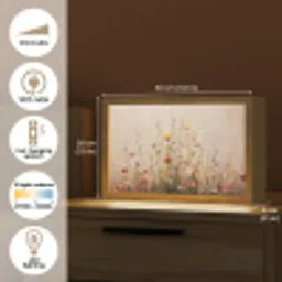 Wilde bloemen - Penseelstreken - Rustgevend Light Box met kabel (Tafellamp) klein -USP_EN