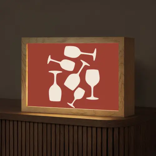 Wijnglazen - Silhouetten - Wit Light Box met kabel (Tafellamp) klein -z3d_website