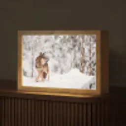 Wolf - Winter - Sneeuw - Natuur - Dieren Light Box met kabel (Tafellamp) klein -z3d_website