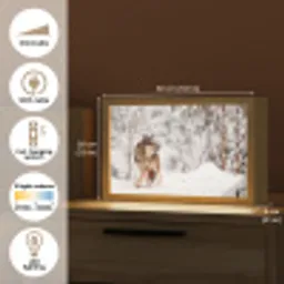 Wolf - Winter - Sneeuw - Natuur - Dieren Light Box met kabel (Tafellamp) klein -USP_EN