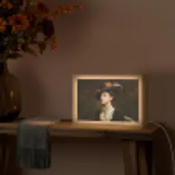 Vrouw - Victoriaans - Portret Light Box met kabel (Tafellamp) klein -sfeer4
