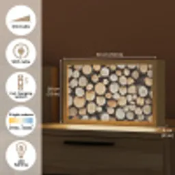 Hout - Boomstammen - Textuur Light Box met kabel (Tafellamp) klein -USP_EN