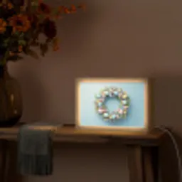 Krans - Eieren - Bloemen Light Box met kabel (Tafellamp) klein -sfeer4