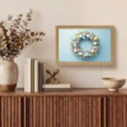 Krans - Eieren - Bloemen Light Box met kabel (Tafellamp) klein -sfeer2