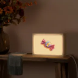 Geel - Snoep - Kleur Light Box met kabel (Tafellamp) klein -sfeer4