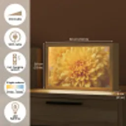 Geel - Chrysant - Zachtheid Light Box met kabel (Tafellamp) klein -USP_EN