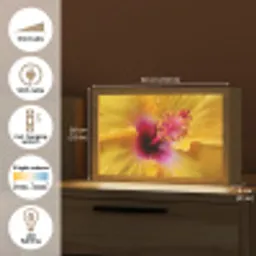 Geel - Hibiscus - Tropisch Light Box met kabel (Tafellamp) klein -USP_EN