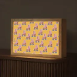 Geel - Rolschaatsen - Patroon Light Box met kabel (Tafellamp) klein 924 -z3d_website