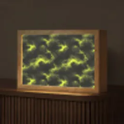 Geel - Storm - Wolken Light Box met kabel (Tafellamp) klein 924 -z3d_website