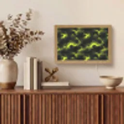 Geel - Storm - Wolken Light Box met kabel (Tafellamp) klein 924 -sfeer2