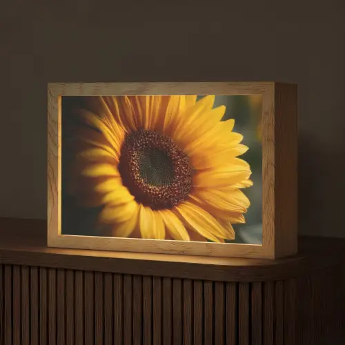 Geel - Zonnebloem - Zomers Light Box met kabel (Tafellamp) klein -z3d_website