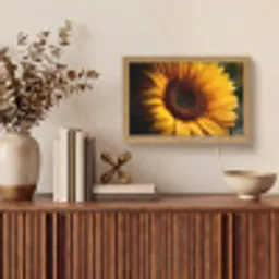 Geel - Zonnebloem - Zomers Light Box met kabel (Tafellamp) klein -sfeer2