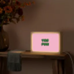 Yes fun - Groen - Roze Light Box met kabel (Tafellamp) klein -sfeer4
