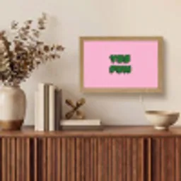 Yes fun - Groen - Roze Light Box met kabel (Tafellamp) klein -sfeer2