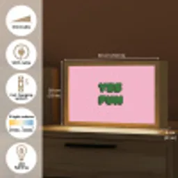 Yes fun - Groen - Roze Light Box met kabel (Tafellamp) klein -USP_EN