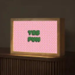 Yes fun - Groen - Roze - Stippen Light Box met kabel (Tafellamp) klein -z3d_website