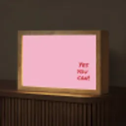 Yes you can do it - Rood - Roze Light Box met kabel (Tafellamp) klein -z3d_website