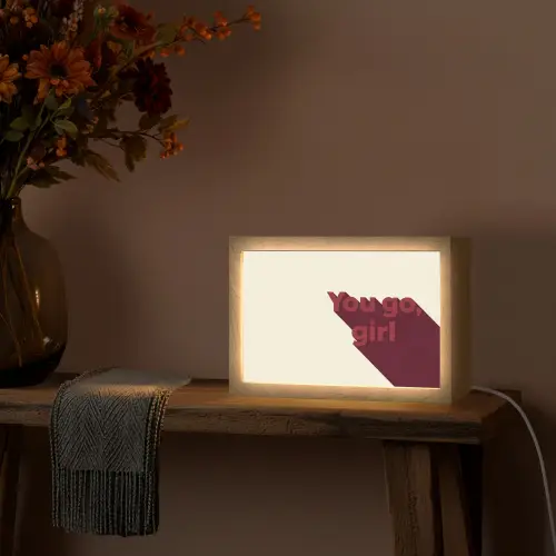 you go girl - 3D - Rood Light Box met kabel (Tafellamp) klein -sfeer4