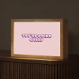 You're doing great - roze - 3D Light Box met kabel (Tafellamp) klein -z3d_website