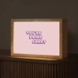 You're doing great - Roze - Bubble letters Light Box met kabel (Tafellamp) klein -z3d_website