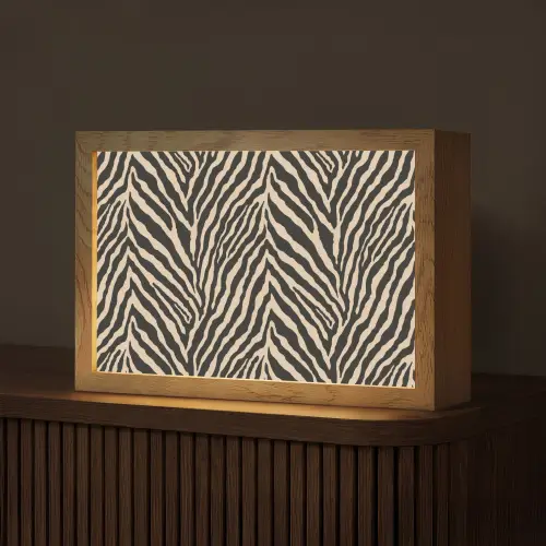 Zebra - Klassiek - Zwart Light Box met kabel (Tafellamp) klein 924 -z3d_website