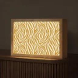 Zebra - Klassiek - Oker - Geel Light Box met kabel (Tafellamp) klein 924 -z3d_website