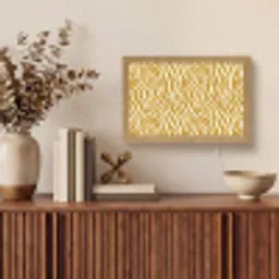 Zebra - Klassiek - Oker - Geel Light Box met kabel (Tafellamp) klein 924 -sfeer2