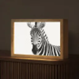 Zebra - Close-up - Zwart - Strepen Light Box met kabel (Tafellamp) klein -z3d_website