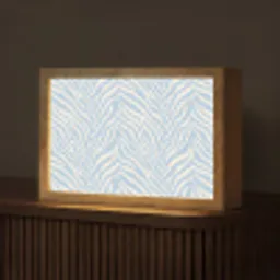 Zebra - Motief - Blauw - Wit Light Box met kabel (Tafellamp) klein 924 -z3d_website