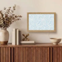 Zebra - Motief - Blauw - Wit Light Box met kabel (Tafellamp) klein 924 -sfeer2