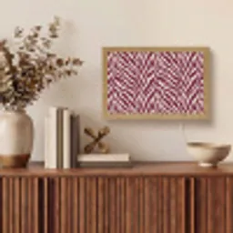 Zebra - Motief - Bordeaux - Rood Light Box met kabel (Tafellamp) klein 924 -sfeer2