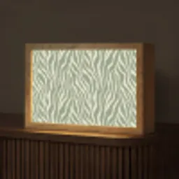 Zebra - Motief - Groen Light Box met kabel (Tafellamp) klein 924 -z3d_website