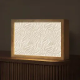 Zebra - Patroon - Beige Light Box met kabel (Tafellamp) klein 924 -z3d_website