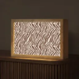 Zebra - Patroon - Zwart - Wit Light Box met kabel (Tafellamp) klein 924 -z3d_website