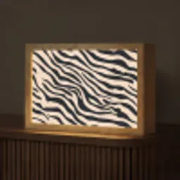 Zebraprint - Dynamisch - Roze Light Box met kabel (Tafellamp) klein -z3d_website