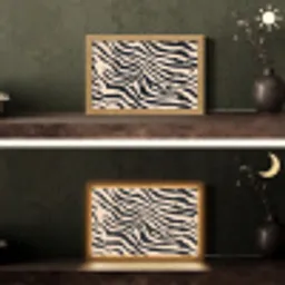 Zebraprint - Dynamisch - Roze Light Box met kabel (Tafellamp) klein -sfeer3