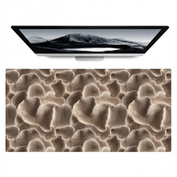 Waaiervorm - Beige - Vezel textuur Muismat XXL klein 681 -zzz3d