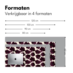 Bloemen - Aquarel - Paars Muismat XXL klein 681 -sfeer5