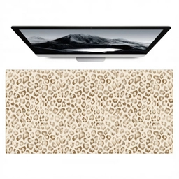Luipaard - Klassiek - Beige Muismat XXL klein 681 -zzz3d