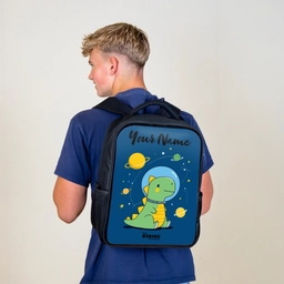 Dino - Planeet - Ster - Blauw Rugzak - Zwart middel -sfeer8