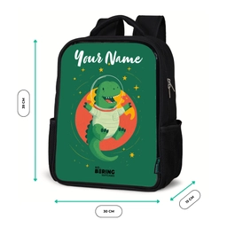 Dino - Planeet - Sterren - Groen Rugzak - Zwart middel -productfoto_formaten