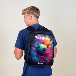 Neon - Bal - Kleurrijk Rugzak - Zwart middel -sfeer8