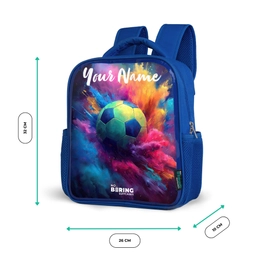 Neon - Bal - Kleurrijk Kinderrugzak - Blauw middel -productfoto_formaten