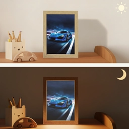 Auto - Blauw - Jongens - Kind Light Box met kabel klein -sfeer3_kind