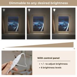 Auto - Blauw - Jongens - Kind Light Box met kabel (Kinderlampje) klein -USP_dimbaarEN