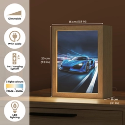 Auto - Blauw - Jongens - Kind Light Box met kabel (Kinderlampje) klein -USP_EN