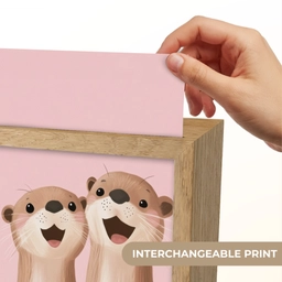 Otters - Glimlach - Bruin Light Box met kabel (Kinderlampje) klein -USP_websiteprintEN